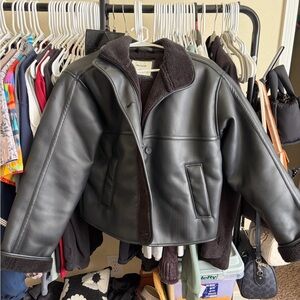 Hollister Black Sherpa-Lined Jacket